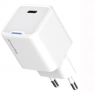 Мережевий зарядний пристрій ColorWay GaN Mini 30W PD USB-C white