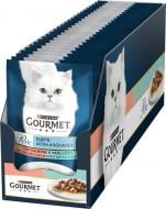Корм вологий для котів Gourmet by Purina Perle з лососем та сайдою у підливі 26 шт. 85 г Корм вологий для котів Gourmet by Purina Perle з лососем та сайдою у підливі 26 шт. 85 г