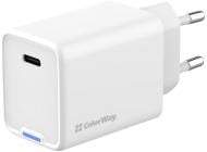 Сетевое зарядное устройство ColorWay GaN Mini 45W PD Port PPS USB-C белый (CW-CHS057PD-WT)