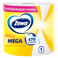 Бумажные полотенца Zewa Mega Roll 470 отрывов двухслойная 1 шт.