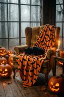 Плед Halloween Bat 200x220 см помаранчевий із чорним La Nuit