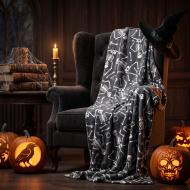 Плед Halloween Skeletonic 200x220 см черный с белым La Nuit