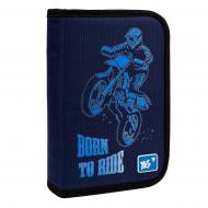 Пенал одинарный с клапаном HP-03 Born to Ride YES синий
