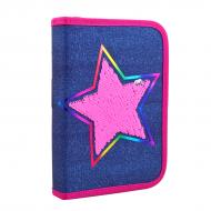 Пенал одинарный без клапана HP-02 Starlight YES синий