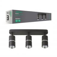 Светильник накладной поворотный ARDERO 3xGU10 черный/хром ML312-3 b