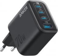 Сетевое зарядное устройство Anker Charger - 70W 3xUSB-C PD 3.0 & 1xUSB-A Black (A121CG11)