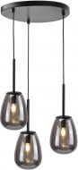 Світильник підвісний Sensio Hollywood 3x40 Вт E14 чорний/димчастий ALB-P00419-SM-E