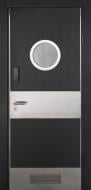Дверь входная Abwehr черная шагрень 2050x860 мм правая