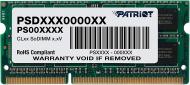 Оперативна пам'ять Patriot SODIMM DDR3L 4 GB 1600 MHz (PSD34G1600L2S)