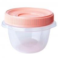 Контейнер для хранения Алеана круглый Омега, 285 мл, абрикос