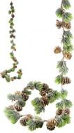 Гирлянда декоративная хвойная с шишками 1,2 м