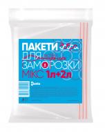 Пакети для заморожування Добра господарочка МІКС 1л + 2л 3шт + 3шт