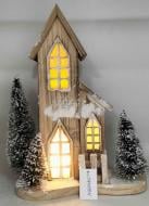 Декорация новогодняя хижина в лесу led LY245080-V
