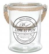 Подсвечник Life is fun 12,5х12,5х17 см Подсвечник Life is fun 12,5х12,5х17 см