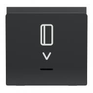 Вимикач картковий одноклавішний Schneider Electric Unica New без підсвітки чорний NU328354 Вимикач картковий одноклавішний Schneider Electric Unica New без підсвітки чорний NU328354