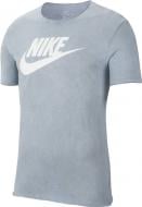 Футболка Nike M NSW SS TEE ICON FUTURA WASH CU0128-073 р.XL серый
