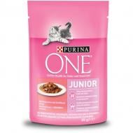 Корм для котят/лактирующих кошек Purina One Junior лосось 85 г