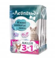 Корм Леопольд Мясные деликатесы телятина 4х100 г 400 г