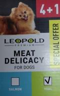 Корм влажный Леопольд Набор Мясные деликатесы телятина 4шт.х100 г 400 г