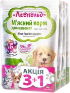 Корм для всех пород Леопольд Набор Мясной корм, говядина 4 шт.х85 г Корм для всех пород Леопольд Набор Мясной корм, говядина 4 шт.х85 г