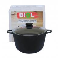 Каструля Biol чавунна зі скляною кришкою 6 л 0206С