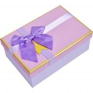 Коробка подарочная Соніліка Сиреневая с бантом 23х16х9.5см 1103374813