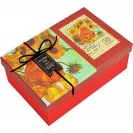 Коробка подарочная Соніліка Красная "Подсолнухи" 21х14х8см 1103381612