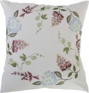 Наволочка Гортензия 40x40 см белый Гармонiя