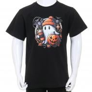 Футболка для дівчаток/для хлопчиків Hallowen Привид р.104/110 чорний