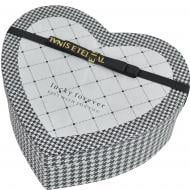 Коробка подарочная Соніліка Серая "Гусиная лапка" 16х14х6см 3103001411