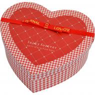 Коробка подарочная Соніліка Красная "Гусиная лапка" 22х20х9см 310345543