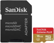 Карта памяти SanDisk ExtremePlus 16GB microSDHC Class 10 UHS-I 95MB/s (SDSQXSG-016G-GN6MA)