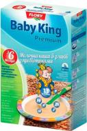 Каша молочна Baby King від 6 місяців Premium 5 злаків з пребіотиками 160 г