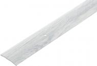 Профиль алюминиевый 1-А для напольного покрытия Лугалпроф гладкий с отверстиями 40x900 мм дуб снежный