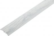 Профиль алюминиевый 15-А для напольных покрытий Лугалпроф гладкий с отверстиями 40x1800 мм дуб снежный