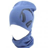 Комплект шапка + шарф Kraft 316-Т р.50-52 синий