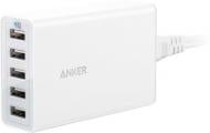 Мережевий зарядний пристрій Anker PowerPort 5 40W 5-port USB Power IQ V3 A2124L22