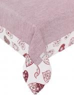 Скатерть Сердца-Джинс с кантом 140x220 см красный La Nuit