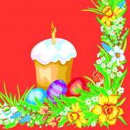 Салфетки столовые Luxy Пасха 33х33 см в ассортименте 18 шт.