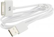 Кабель Kit Lightning – 30-pin 1 м (IPUSBDATWHKT)