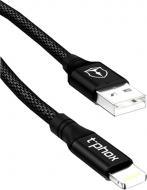 Кабель T-PHOX Lightning – USB 1,2 м чорний (T-L810 Black)