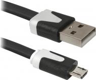 Кабель Defender USB – microUSB 1 м черный (87475)