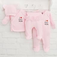 Комплект для новорожденных Blanka Люблю папу маму розовый р.56-62 110910