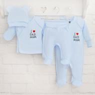 Комплект для новорожденных Blanka Люблю папу маму голубой р.56-62 110912