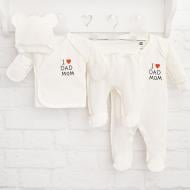 Комплект для новорожденных Blanka Люблю папу маму молочный р.56-62 110913