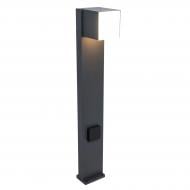 Світильник вуличний підлоговий Lutec CUBA 3000K Bollard with Plug Box IP44 темно-сірий 7193805118