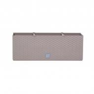 Ящик балконный пластик RATO 500 мм с вкладышем прямоугольный мокко 17 л PRP (72962-7529)