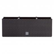 Ящик балконный пластик RATO 800 мм с вкладышем прямоугольный коричневый 1 72 л PRP (74962-440)