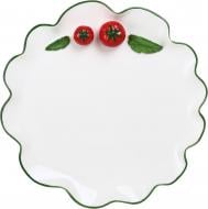 Блюдо круглое Fiora Tomatoes 30,5 см белый с красным