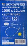 Стяжка кабельная АСКО-УКРЕМ 1000х12 мм серии KripKo, уп.-100 шт, белый белый